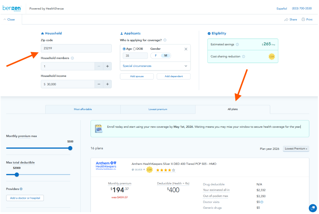 When is Marketplace Health Insurance Open Enrollment, Special Enrollment. 
